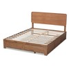 Full Eleni Modern Wood 3 Drawer Platform Storage Bed Walnut/Brown - Baxton Studio - 4 of 4