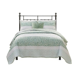 Gracie Mills Glenn Coastal Breeze 5-Piece Seersucker Comforter Ensemble with Coordinating Throw Pillows - 1 of 4