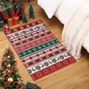 Christmas Area Rug, Machine Washable Low Pile Non-Slip Carpet with Snowflake Reindeer Design, Floor Mat for Home Office - 3 of 4