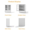 NicBex Modern Minimalist Dining Room Cabinet with Storage,Double Glass Doors and Drawer,Wooden Storage Sideboard Cupboard for Living Room - 3 of 4
