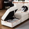 Acekool 6-Piece L-Shaped Sectional - Storage Ottoman, Chenille Fabric, Gray - 2 of 4