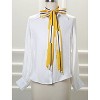 Allegra K Women's Stripe Ribbon Skinny Long Narrow Neckerchief Hairband Wrist Wear Handbag Handle Wrap 1 Pc - 2 of 4