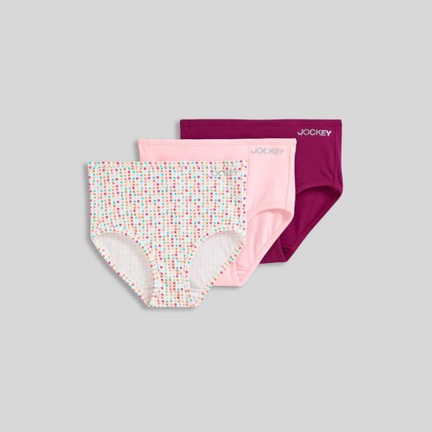 Jockey Generation™ Girls' 3pk Briefs - White/Pink S