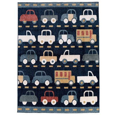Orian Playroom Traffic Navy Rug