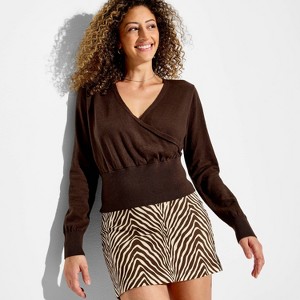 Women's Deep V-Neck Pullover Sweater - Wild Fable™ : Target