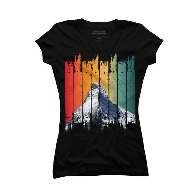 Junior's Design By Humans Vintage Snow Mountain Climber By punsalan T-Shirt