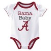 NCAA Alabama Crimson Tide Infant Girls' 3pk Bodysuit - 2 of 4