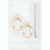 Slickblue Women's Fashion Earrings, Metal Brushed Wood Drop Design, Semi Circle Style, Boho Trend, Gold Brown, 2.5" - 3 of 3