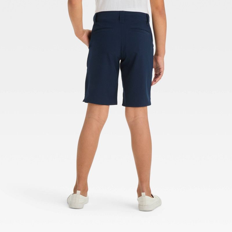  Girls' Quick Dry Performance Fighter Pilot Shorts - Cat & Jack™ Navy Blue, 3 of 5