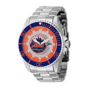 Invicta 43471 Men's MLB New York Mets Silver Steel Bracelet Watch - 1 of 2