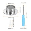 Unique Bargains Stainless Steel Low-leg Brushed Finish Closet Rod Holder 4 Pcs - 2 of 4