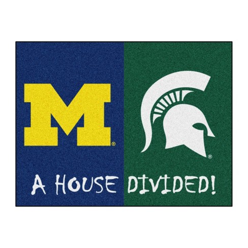Ncaa 33 75 X42 5 House Divided Rug Michigan Michigan State Target