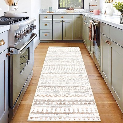 Rug Machine Washable,  Rug Non Slip Small Bedroom, Rug Low Pile Throw Rug, for Dining Room Living Room, Geometric Area Rug Entryway Rug