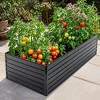 NAYSAYE Metal Raised Garden Bed Large Capacity Galvanized Planter Box for Outdoor Garden, Black, 86.3"*44.1"*25" - 2 of 4