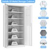 SUXXAN Metal Storage Cabinets with 2 Doors and 5 Adjustable Shelves for Office, Home - 4 of 4