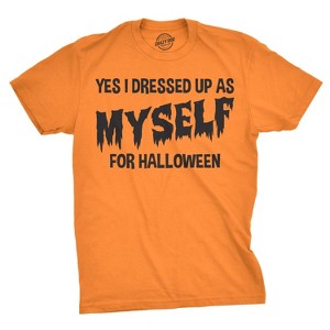 I Dressed Up As Myself For Halloween T Shirt Funny Disguise Tee - Crazy Dog Men's T Shirt - 1 of 4