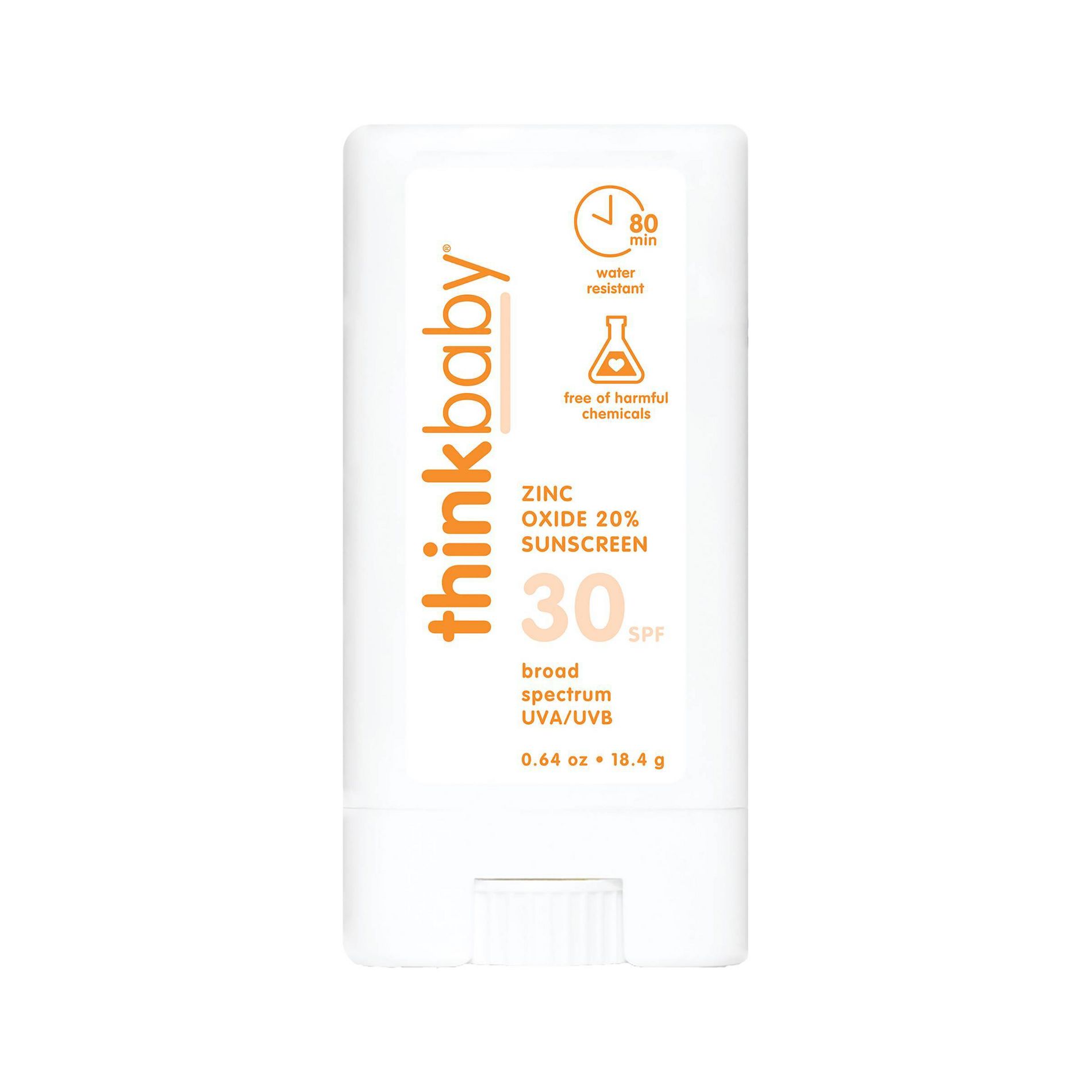thinkbaby Mineral Baby Sunscreen Stick, SPF 30 - 0.64oz