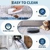 2x6 Modern Runner Rug – Washable Distressed Non-Slip Low Pile Soft Kitchen Hallway Carpet, Stain-Resistant Foldable Indoor Accent, Navy Blue - 2 of 4