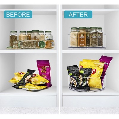Sorbus 2 Pack Clear Lazy Susan Organizer
