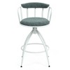 Resenkos Counter Bar Stools, Counter Stool,Swivel Counter Height Bar Stool, Set of 2 with Metal Frame, Modern Design Bar Chairs,Blue - 3 of 4
