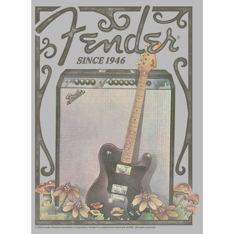 Juniors Womens Fender Since 1946 Retro Poster T-Shirt, 2 of 5