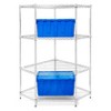 Shelving.com 18"d Pentagon Corner Wire Shelving with 4 Tier Shelves - 54"h - 3 of 3