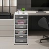 YIYIBYUS 6-Drawer Desktop Organizer with Open Tray Top, for Office, School - 3 of 4