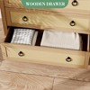 29" Wood Dresser with Multiple sizes Deep Drawers & Cane Front Natural Wood Finish Storage Cabinet for Bedroom, Living Room, Hallway - 3 of 4