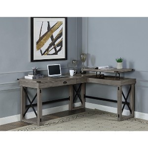 NicBex L Shaped Desk Home Office Desks Standing Desk Adjustable Height Executive Desk with 1 File Drawer for Home Office - 1 of 4