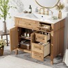 Whisen 36" Bathroom Storage Cabinet Bathroom Vanity with Ceramic Sink, Soft Close Doors and Adjustable Shelf - 3 of 4