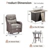 Gymojoy 7 Pieces Outdoor 6 Inch Sofa Swivel Chair with Fire Pit Table - 2 of 4