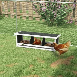Resenkos Rabbit Hutch, Duck Cage Hutch,Chicken Coop, Wood Nesting Boxes Chicken Coop Accessories for Up to 3 Chickens, with Asphalt Roof, Gray - 1 of 4