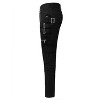 Lars Amadeus Men's Casual Slim Fit Punk Gothic Pockets Patch Buckle Zipper Pants - 2 of 4