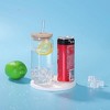 25PCS US stocked 16oz Sublimation Beer Can Shaped Glass Can with Bamboo Lid and Straw - 3 of 4