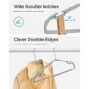 50-Pack Heavy Duty Plastic Hangers with Wide Notches & Pant Bar, 360° Swivel Hook Space Saving Closet Organizer - 3 of 4