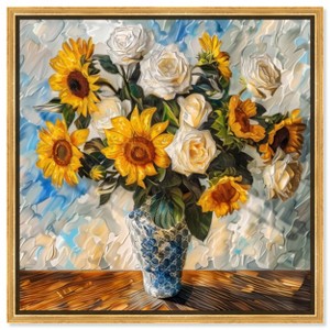Art Remedy Bright and Elegant Flower Vase Chic Farmhouse Wall Art Framed - 1 of 4