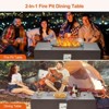 56 Inch Propane Fire Pit Table with Wind Guard, Glass Beads, Rain Cover, Sturdy Steel Anti-Rust Finish, CSA Safety Certified Outdoor Firepit - 2 of 4