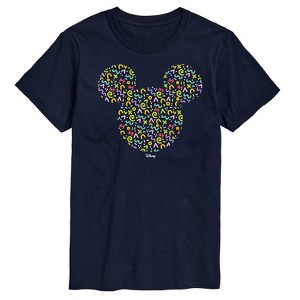 Men's - Disney - Mickey Head With Pattern Short Sleeve Graphic T-Shirt - 1 of 4