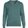 Lands' End Men's Fine Gauge Cotton V Neck Sweater - 3 of 3