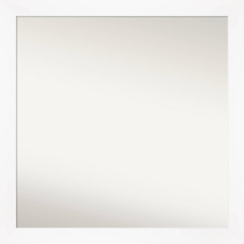 29&#34; x 29&#34; Non-Beveled Cabinet White Narrow Wall Mirror - Amanti Art, 1 of 10