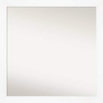 29" x 29" Non-Beveled Cabinet White Narrow Wall Mirror - Amanti Art