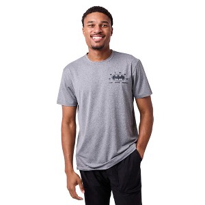 Batman Defender Of Gotham City Logo Men's Athletic Heather Crew Neck Short Sleeve Performance Tee - 1 of 4