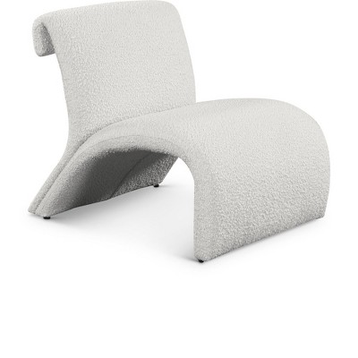 Meridian Furniture,Mulberry Boucle Fabric Accent Chair