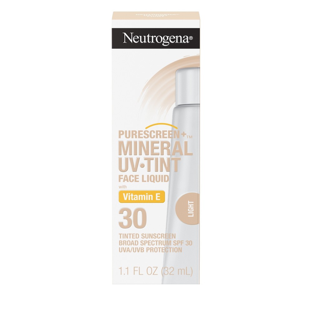 Photos - Sun Skin Care Neutrogena Mineral UV Tint Face Liquid Light Sunscreen - SPF 30 - 1.1oz 