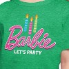 Girls' - Barbie - Let's Party Short Sleeve Graphic T-Shirt - 2 of 4