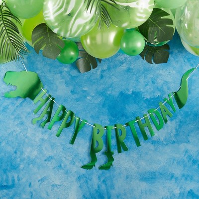 Dinosaur Print "Happy Birthday" Bunting Party Decorations