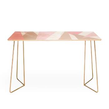Allyson Johnson Blush Mod Pink and Black Desk - Deny Designs
