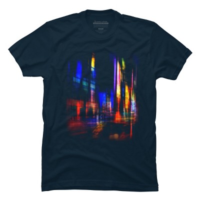Men's Design By Humans city at night By hkartist T-Shirt