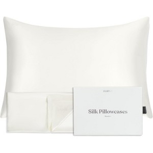 FluffCo 100% Pure Mulberry Silk Pillowcase - Luxurious Cooling Pillowcase for Hair & Skin Care - 1 of 4