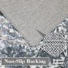 Washable Rugs for Living Room, Vintage Medallion Distressed Print Rug Non-Slip Low Pile Rug for Bedroom, Dining Room - 4 of 4
